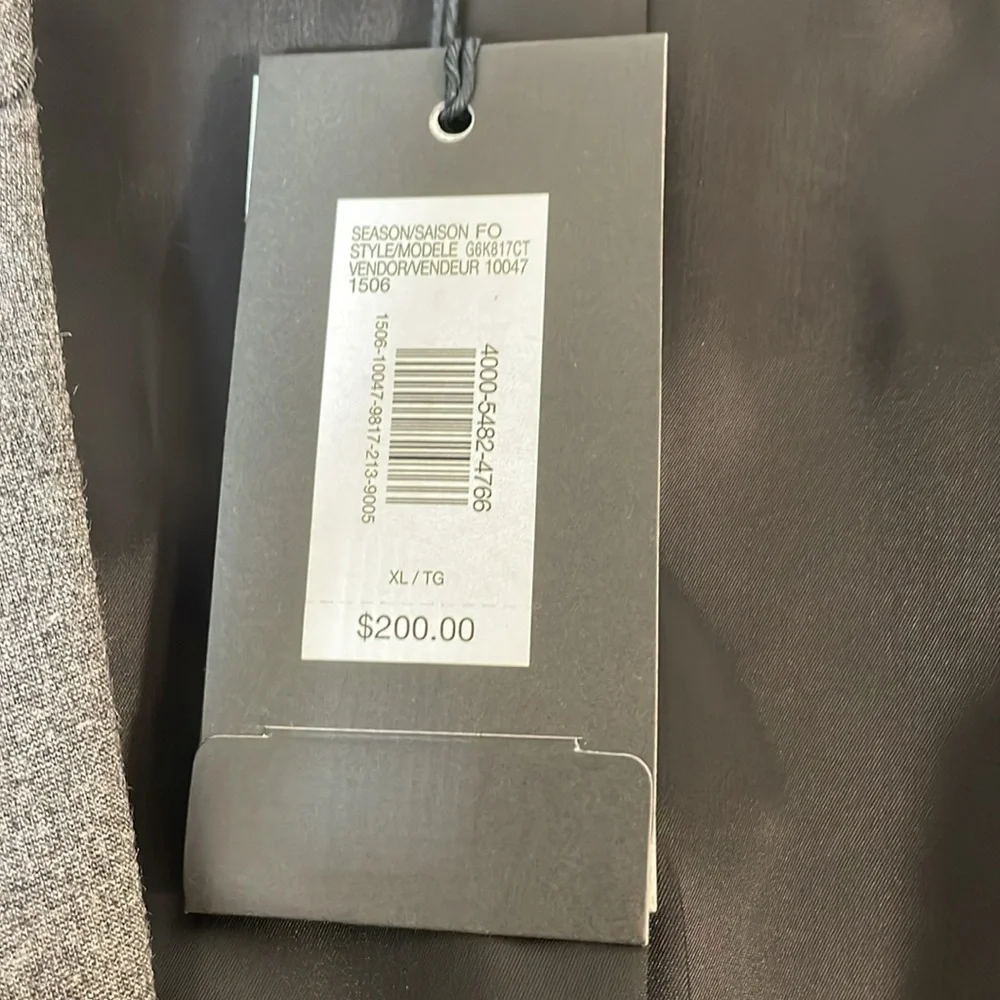 ARMANI EXCHANGE Grey Ponte Blazer. Men’s XL. NWT.